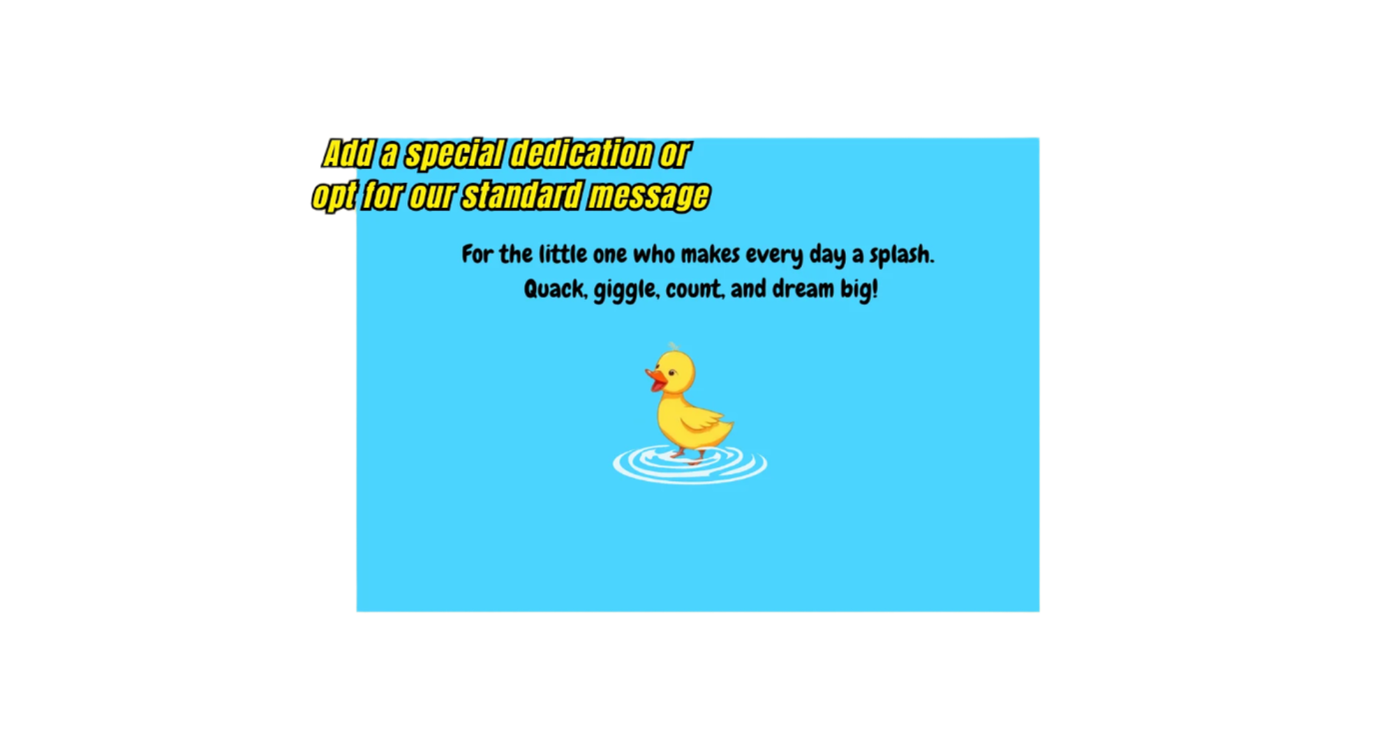 Personalized Counting Duck Story