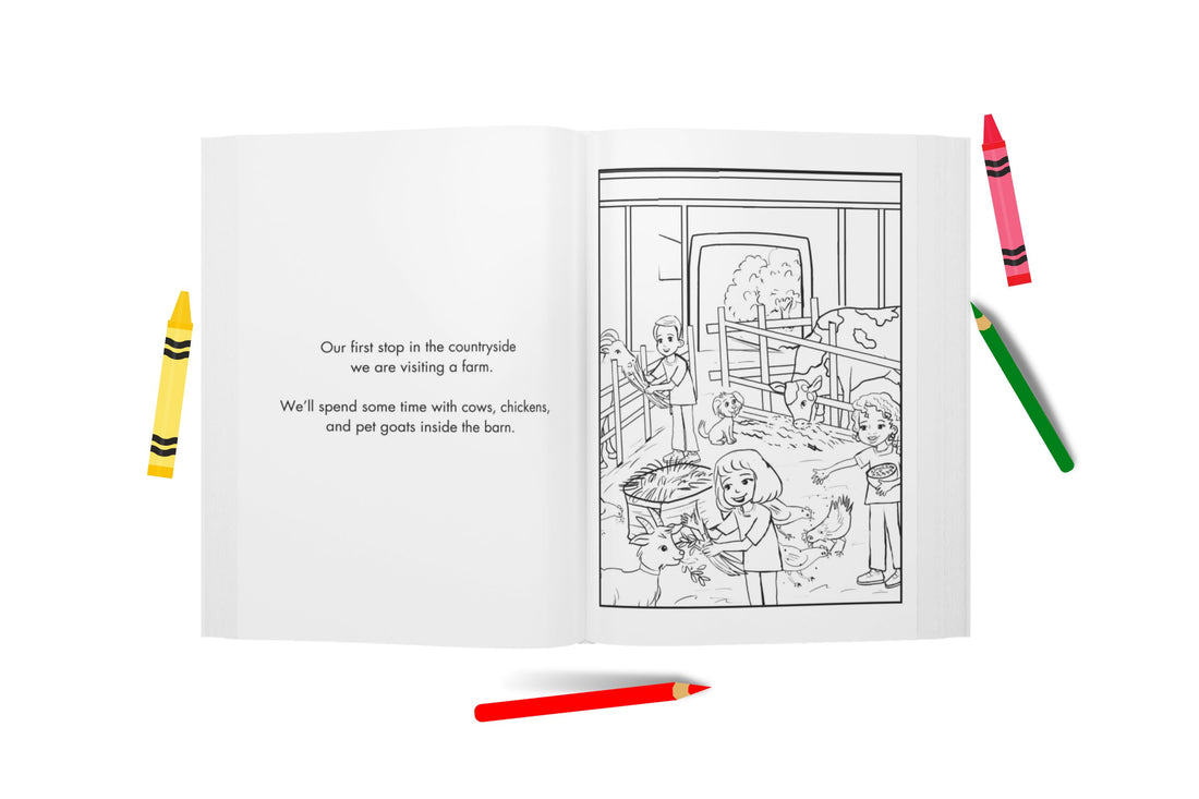 Road Trip Adventures: A Coloring Book Story