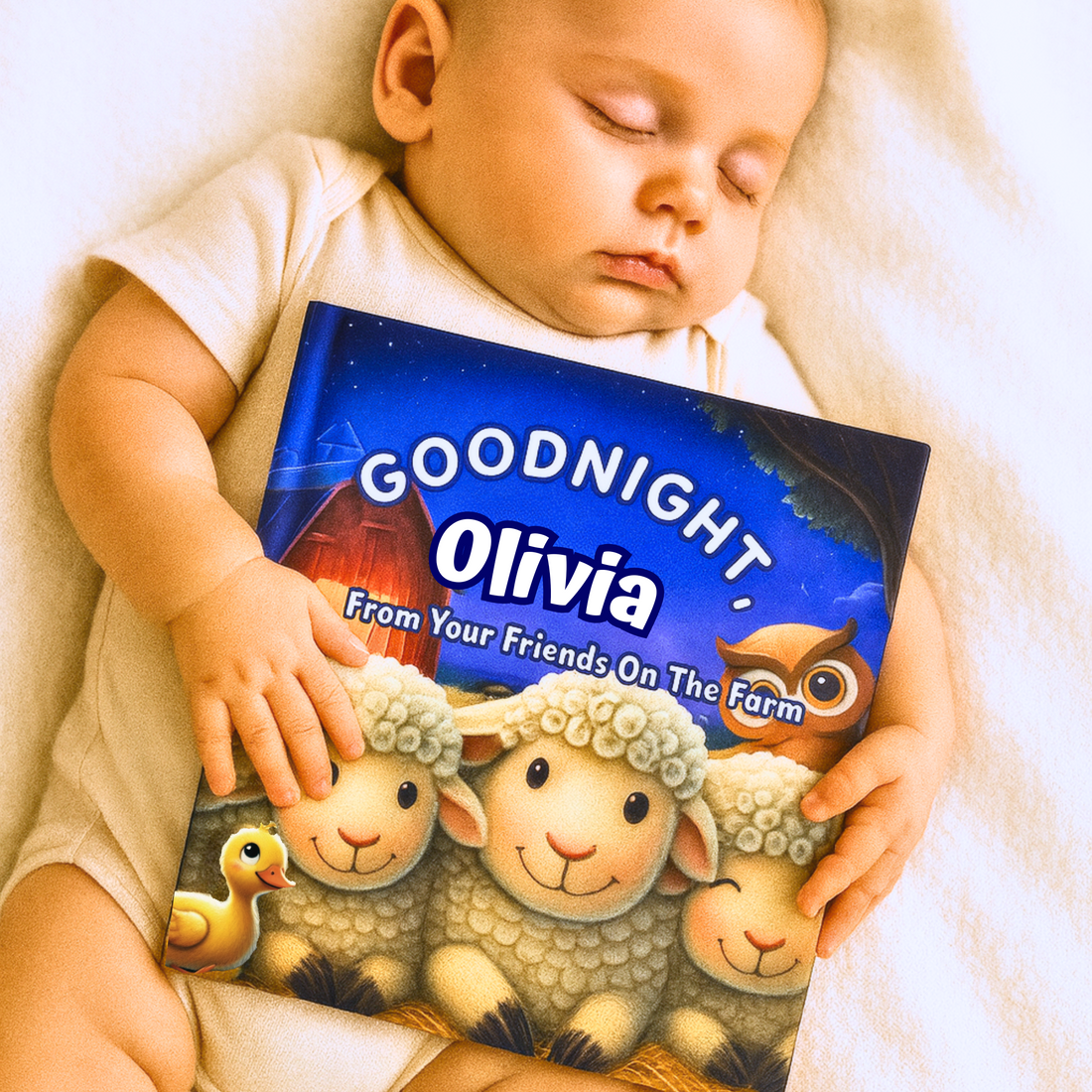 Personalized Farm Animal Bedtime Story - Custom Goodnight Book for Toddlers
