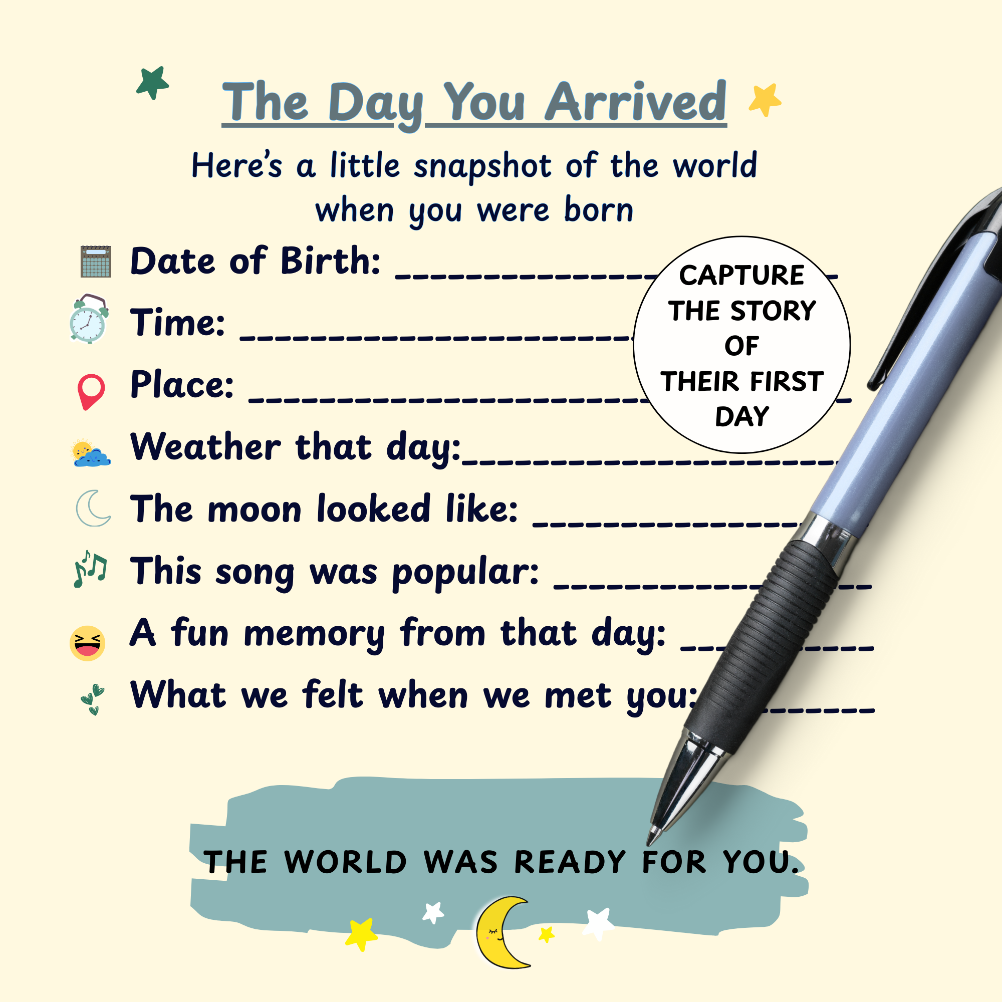 Welcome to the World Personalized Baby Book - Custom Keepsake for Expecting Parents