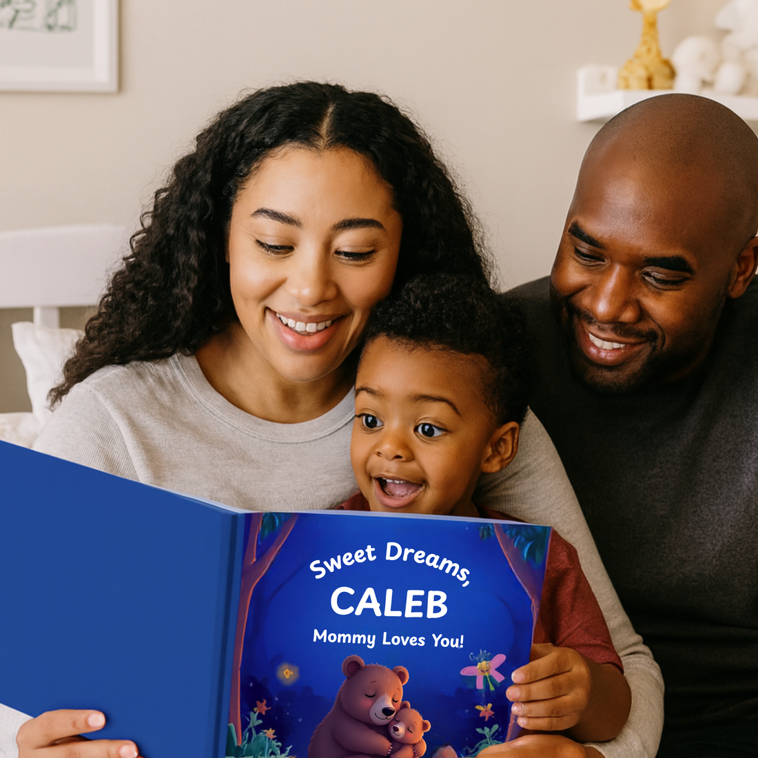 parents reading to a small child. A children&