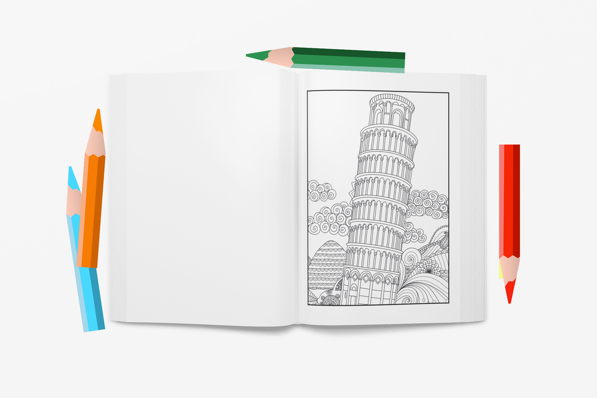 Travel The World Adult Coloring Book