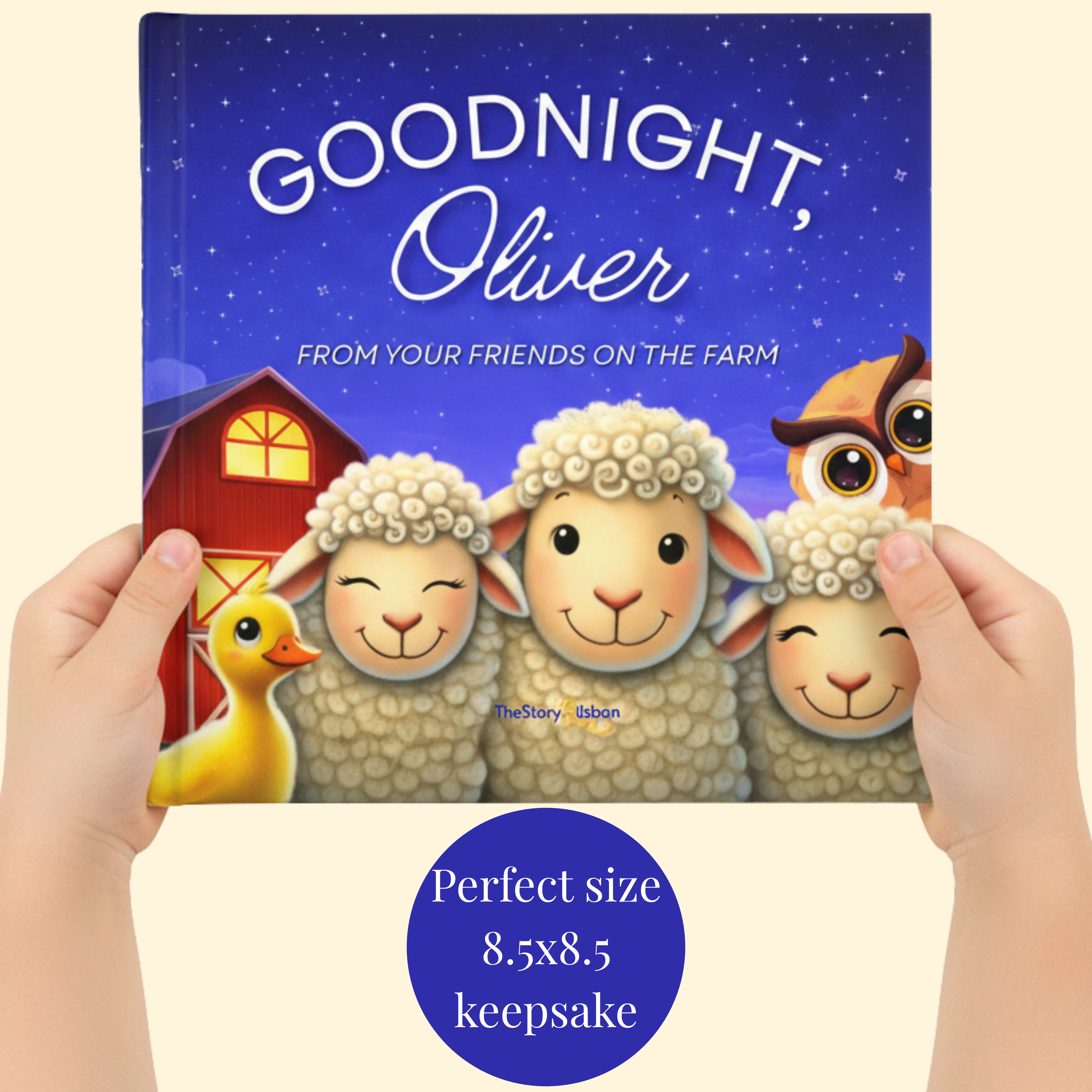 Personalized Farm Animal Bedtime Story - Custom Goodnight Book for Toddlers