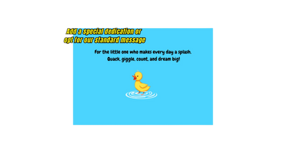 Personalized Counting Duck Story