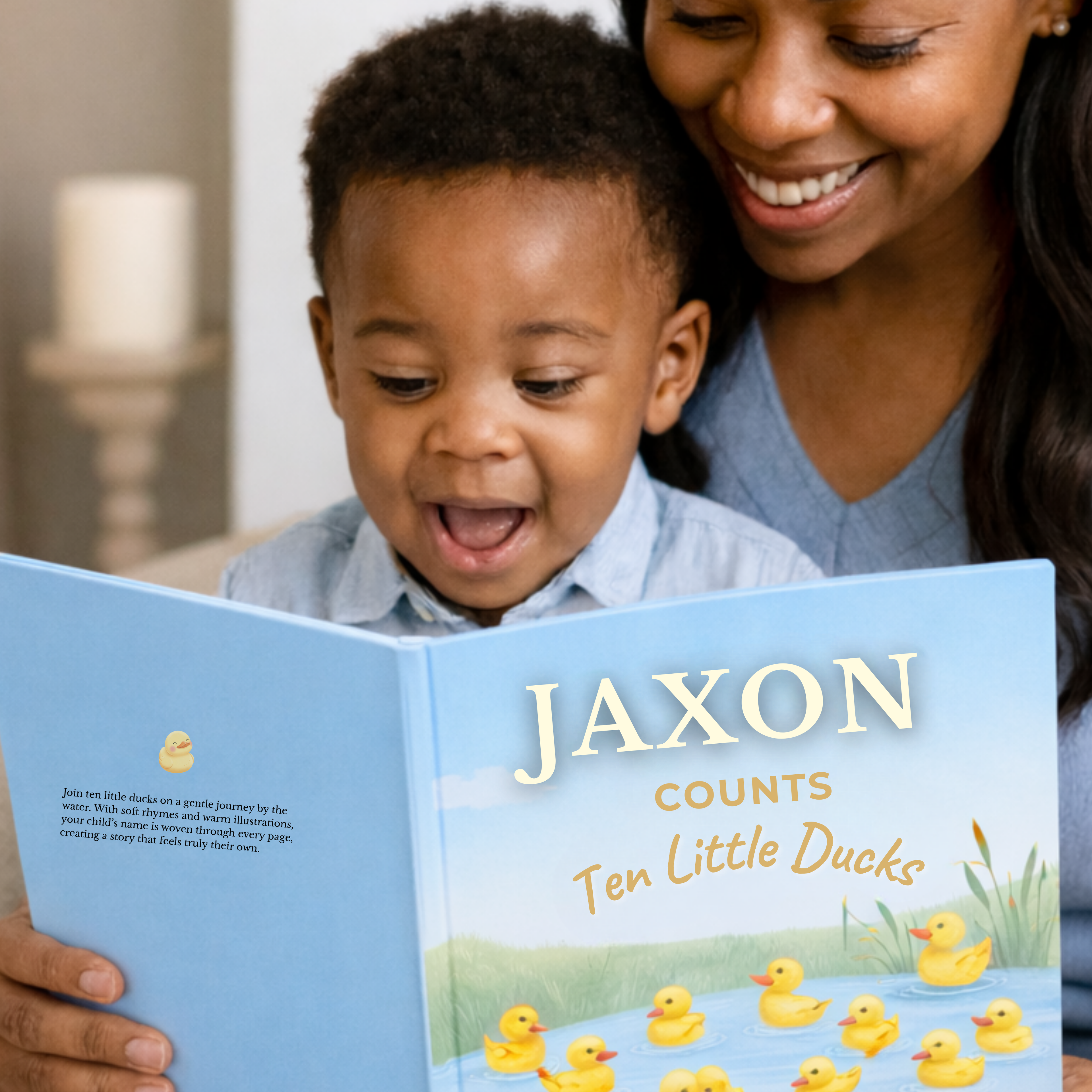 Personalized Counting Bedtime Story - Duck Adventure Book for Toddlers