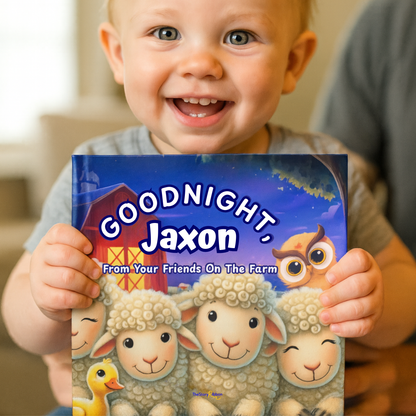 Personalized Farm Animal Bedtime Story - Custom Goodnight Book for Toddlers