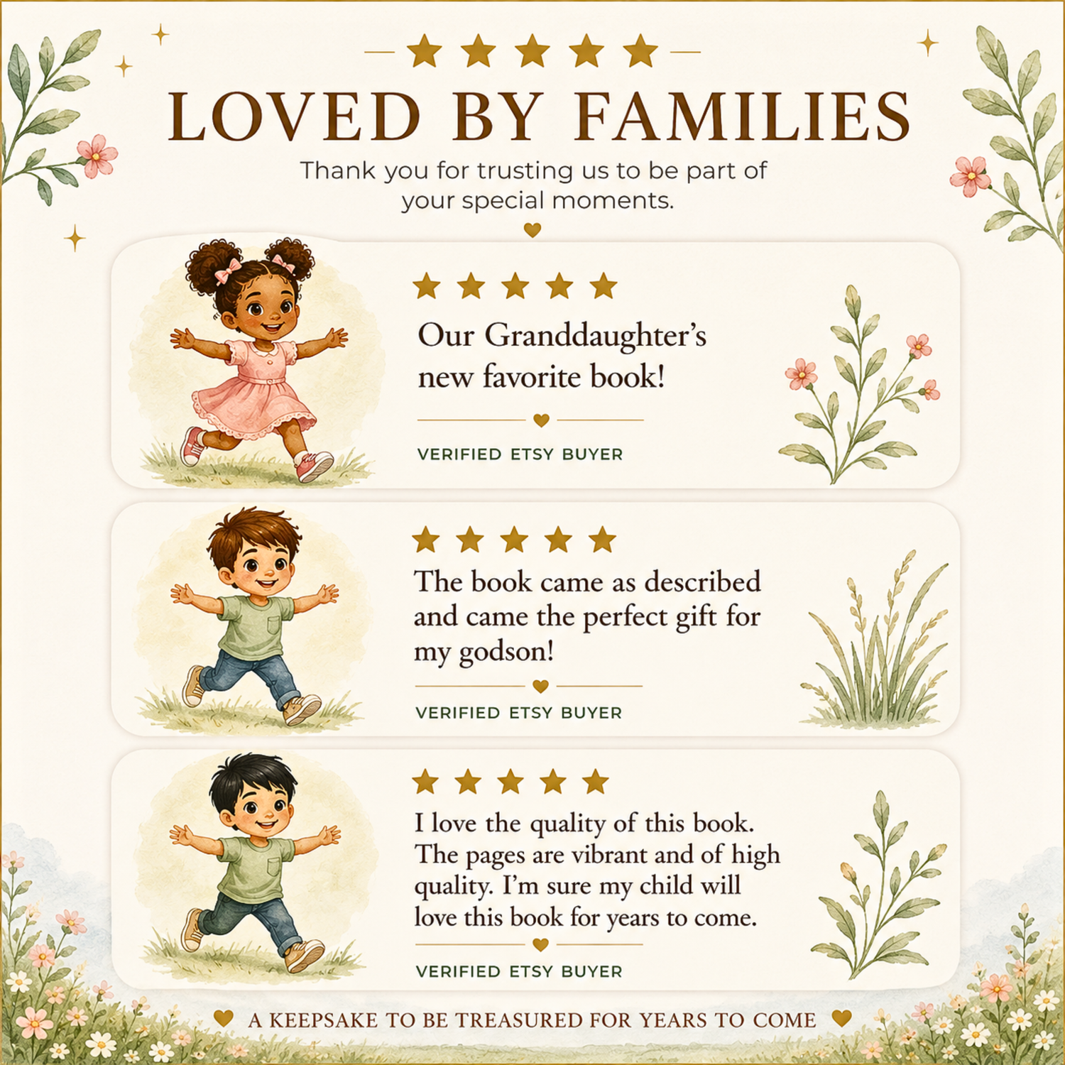 Personalized Affirmation Keepsake Book for Kids Ages 2–5