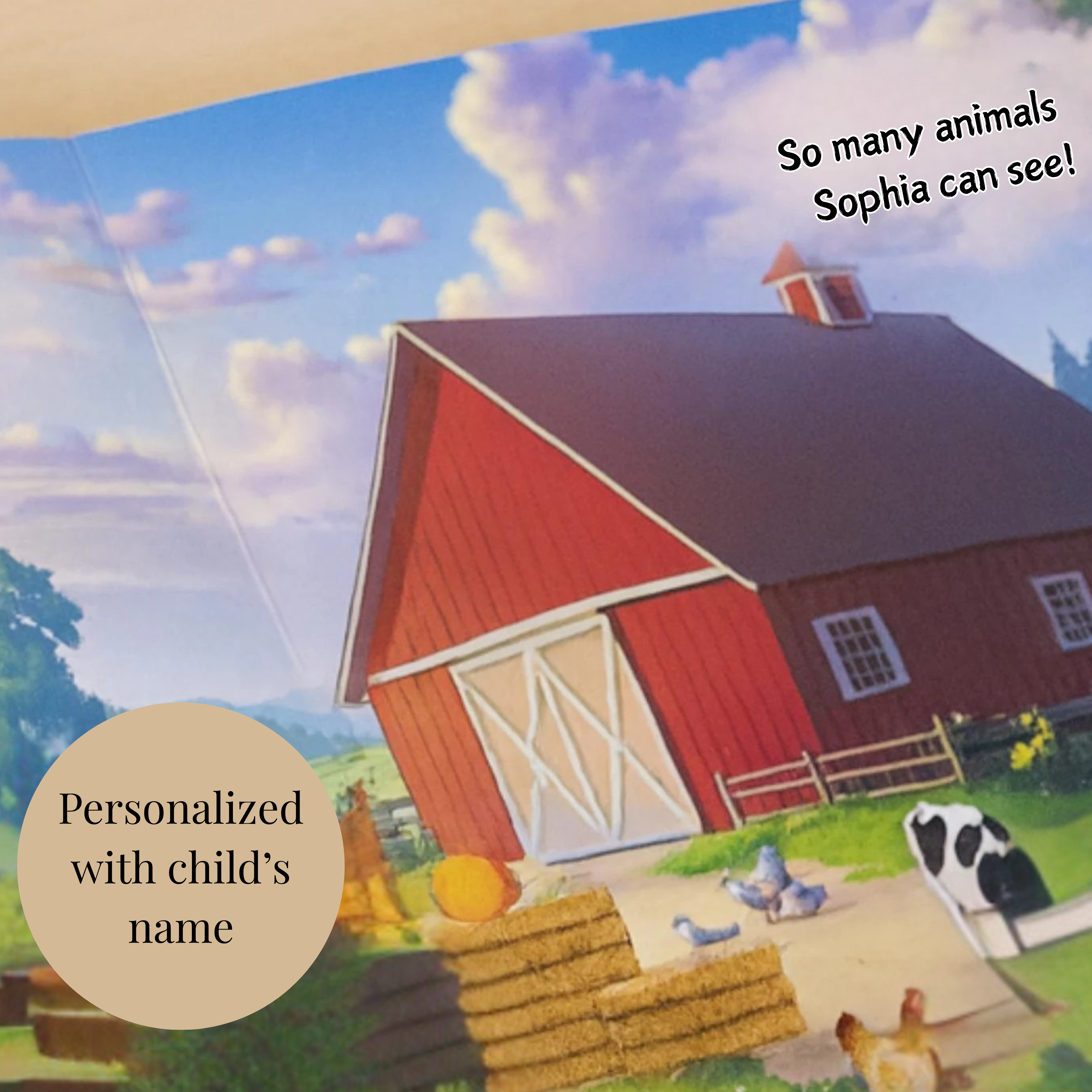 Personalized Farm Animal Bedtime Story - Custom Goodnight Book for Toddlers