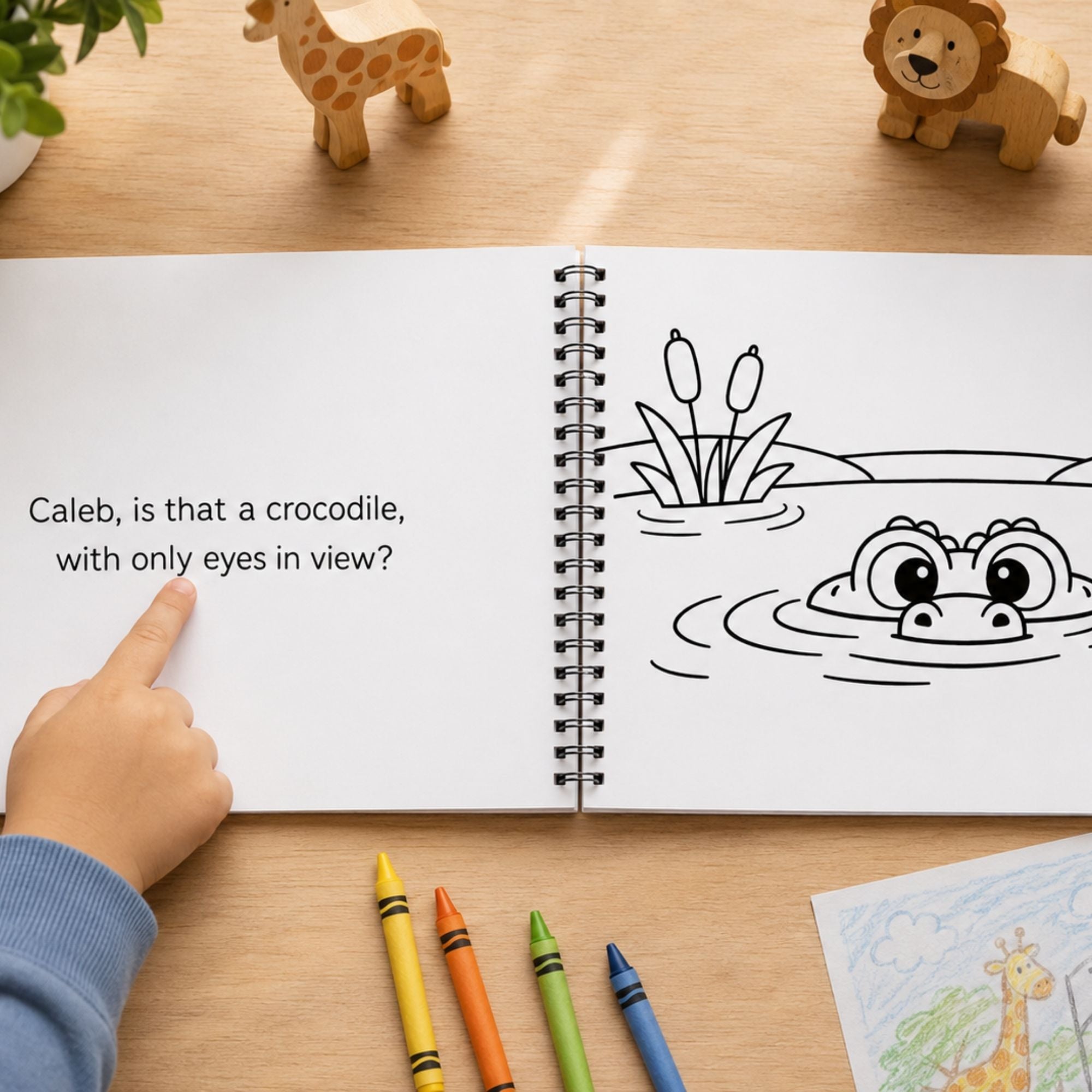 Personalized Animal Coloring Book Story - Preschool Rhyming Zoo Adventure