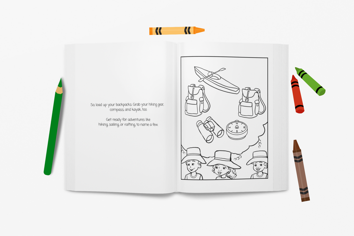 National Parks Coloring Book for Kids – Educational Travel Adventure Story