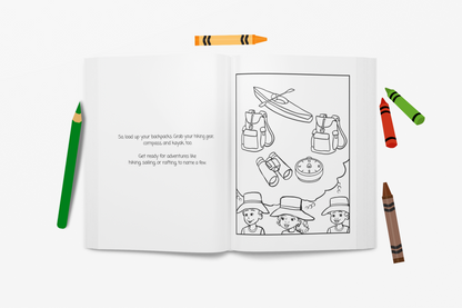 National Parks Coloring Book for Kids – Educational Travel Adventure Story