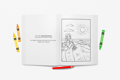 National Parks Coloring Book for Kids – Educational Travel Adventure Story