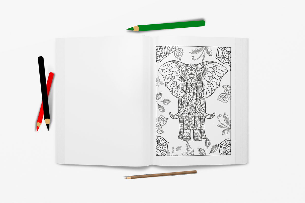 Safari Animals Coloring Book For Adults
