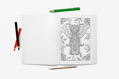 Safari Animals Coloring Book For Adults